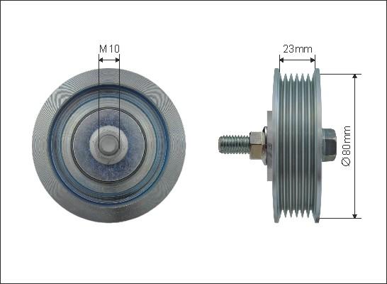 Caffaro 500407 - Ролик, поликлиновый ремень www.autospares.lv