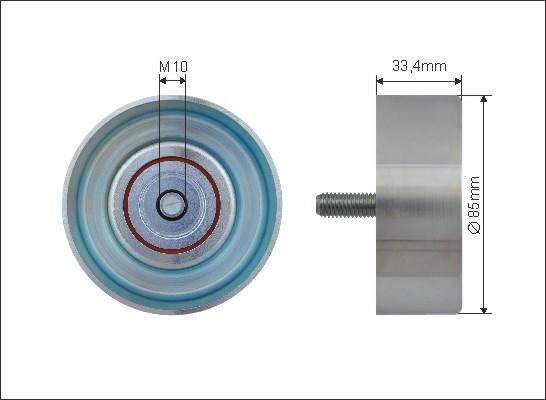 Caffaro 500544 - Pulley, v-ribbed belt www.autospares.lv