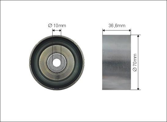 Caffaro 500501 - Pulley, v-ribbed belt www.autospares.lv