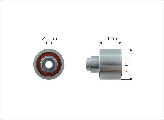 Caffaro 500092 - Deflection / Guide Pulley, timing belt www.autospares.lv