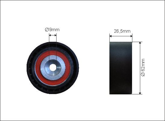 Caffaro 500043 - Spriegotājrullītis, Gāzu sadales mehānisma piedziņas siksna autospares.lv