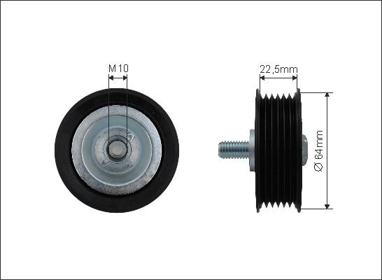 Caffaro 500058 - Pulley, v-ribbed belt www.autospares.lv