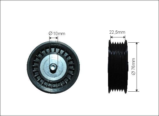 Caffaro 500080 - Pulley, v-ribbed belt www.autospares.lv