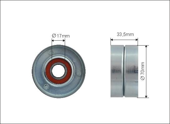 Caffaro 500083 - Ролик, поликлиновый ремень www.autospares.lv