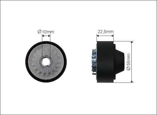 Caffaro 500032 - Ролик, поликлиновый ремень www.autospares.lv