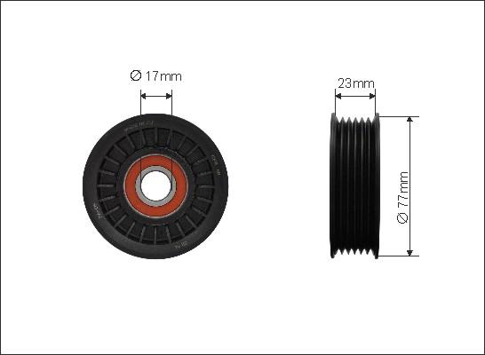 Caffaro 86-00 - Pulley, v-ribbed belt www.autospares.lv