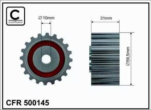 Caffaro 500145 - Parazīt / Vadrullītis, Zobsiksna www.autospares.lv