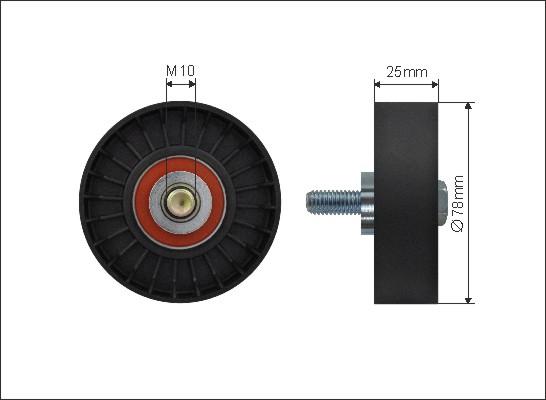 Caffaro 500176 - Pulley, v-ribbed belt www.autospares.lv