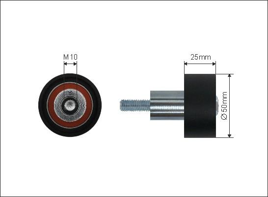 Caffaro 500280 - Направляющий ролик, зубчатый ремень ГРМ www.autospares.lv