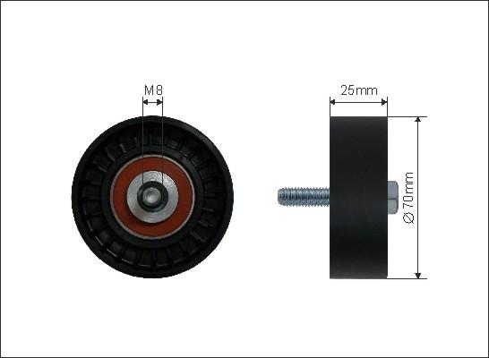 Caffaro 01-07 - Pulley, v-ribbed belt www.autospares.lv