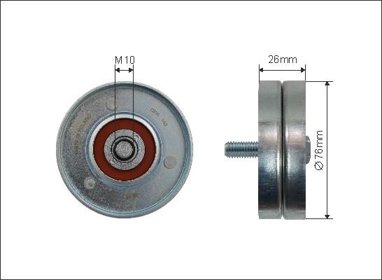 Caffaro 165-36 - Ролик, поликлиновый ремень www.autospares.lv