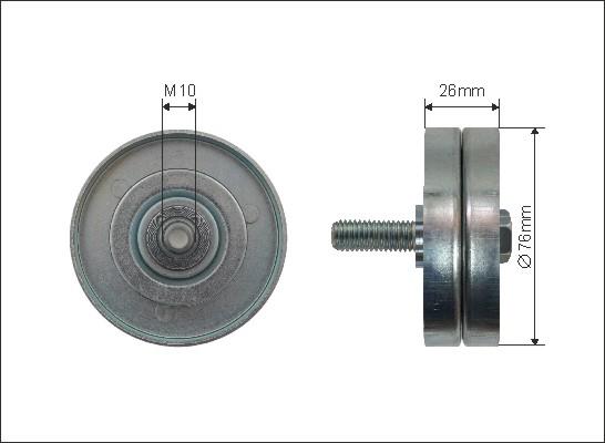 Caffaro 166-37 - Ролик, поликлиновый ремень www.autospares.lv