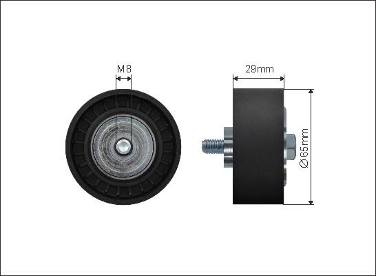 Caffaro 13-12 - Pulley, v-ribbed belt www.autospares.lv