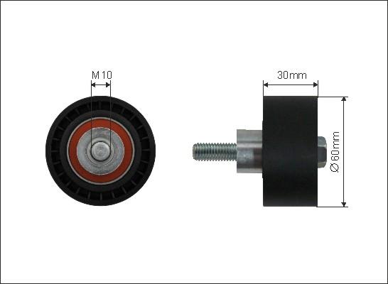 Caffaro 127-10 - Deflection / Guide Pulley, timing belt www.autospares.lv