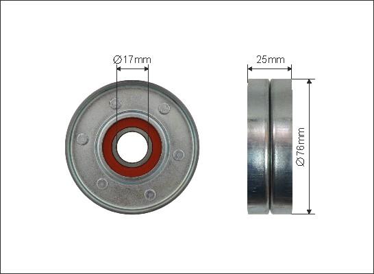 Caffaro 171-00 - Ролик, поликлиновый ремень www.autospares.lv