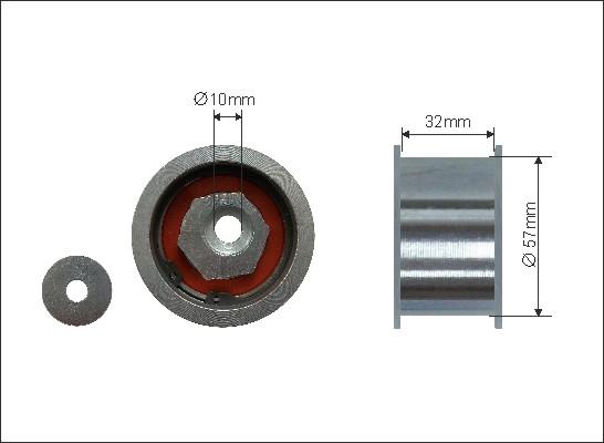 Caffaro 344-99 - Направляющий ролик, зубчатый ремень ГРМ www.autospares.lv