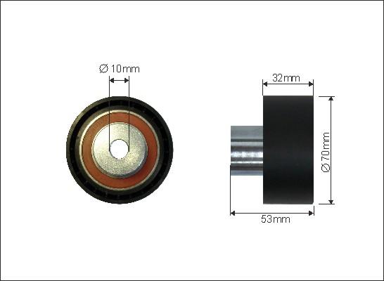 Caffaro 353-121 - Deflection / Guide Pulley, timing belt www.autospares.lv