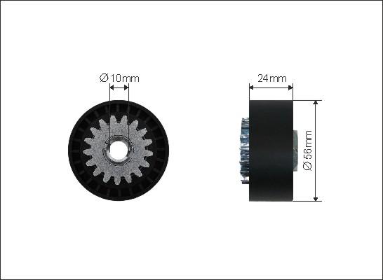 Caffaro 36-68 - Ролик, поликлиновый ремень www.autospares.lv