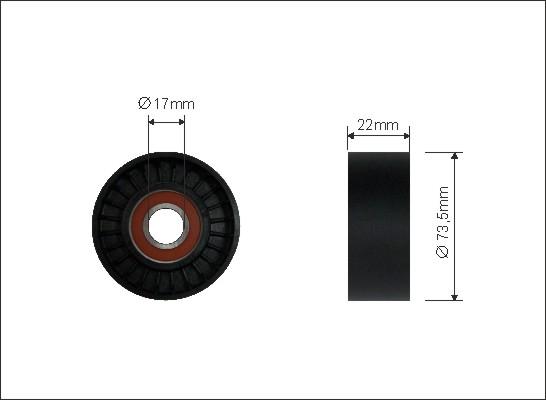 Caffaro 413-00 - Ролик, поликлиновый ремень www.autospares.lv