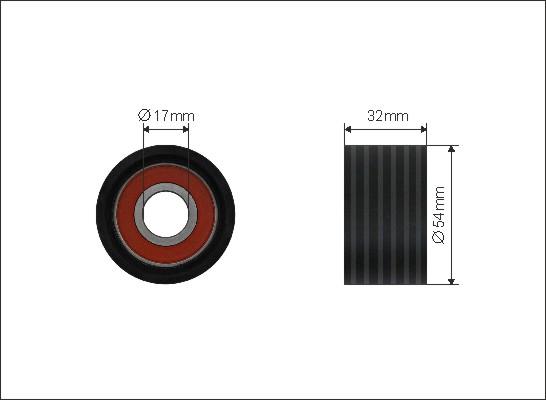 Caffaro 25-99 - Deflection / Guide Pulley, timing belt www.autospares.lv