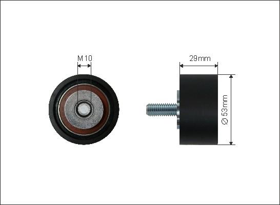 Caffaro 25-04 - Deflection / Guide Pulley, timing belt www.autospares.lv