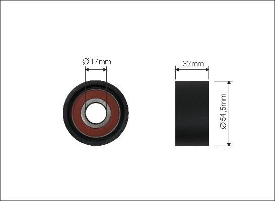 Caffaro 25-00 - Deflection / Guide Pulley, timing belt www.autospares.lv