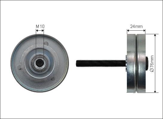 Caffaro 252-53 - Pulley, v-ribbed belt www.autospares.lv