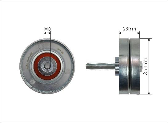 Caffaro 264-03 - Ролик, поликлиновый ремень www.autospares.lv