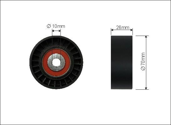 Caffaro 281-26 - Ролик, поликлиновый ремень www.autospares.lv