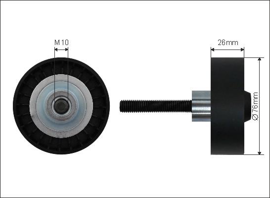 Caffaro 22-99 - Pulley, v-ribbed belt www.autospares.lv