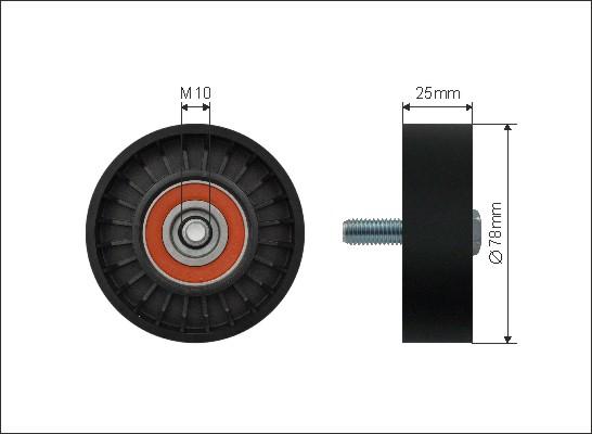 Caffaro 22-00 - Pulley, v-ribbed belt www.autospares.lv