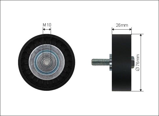 Caffaro 22-37 - Ролик, поликлиновый ремень www.autospares.lv