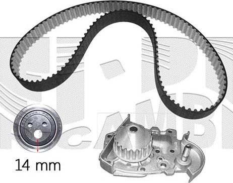 Caliber 0590KRWB - Water Pump & Timing Belt Set www.autospares.lv