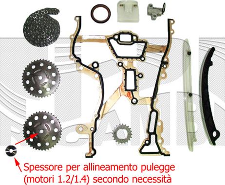 Caliber KCC002 - Sadales vārpstas piedziņas ķēdes komplekts autospares.lv