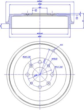 CAR 433.210 - Bremžu trumulis www.autospares.lv