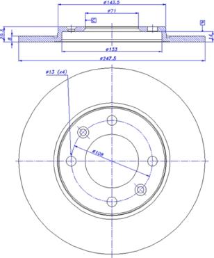 CAR 142.518 - Тормозной диск www.autospares.lv