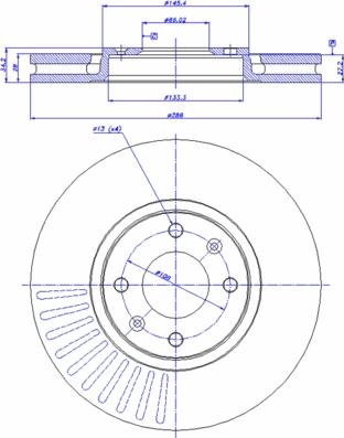 CAR 142.153 - Тормозной диск www.autospares.lv