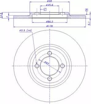 Delphi BG2102 - Тормозной диск www.autospares.lv