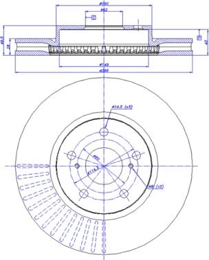 CAR 142.1290 - Тормозной диск www.autospares.lv