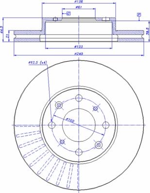 Ferodo DDF447-1 - Bremžu diski www.autospares.lv