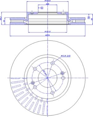 Blue Print ADG04344 - Bremžu diski www.autospares.lv