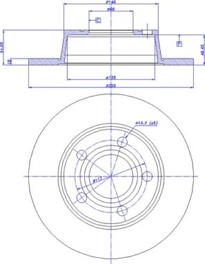 CAR 142.282 - Тормозной диск www.autospares.lv