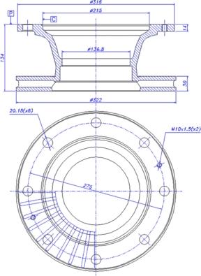 FA1 0190 8578 - Тормозной диск www.autospares.lv