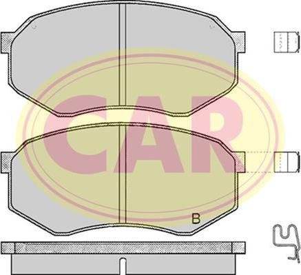 CAR PNT473 - Тормозные колодки, дисковые, комплект www.autospares.lv