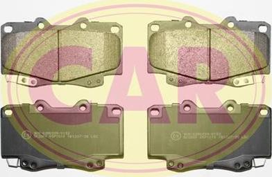 CAR PNT0161 - Тормозные колодки, дисковые, комплект www.autospares.lv