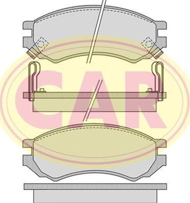 CAR PNT8001 - Bremžu uzliku kompl., Disku bremzes autospares.lv