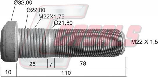 Casals 21493 - Riteņa stiprināšanas skrūve www.autospares.lv