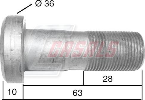 Casals 21524 - Riteņa stiprināšanas skrūve www.autospares.lv