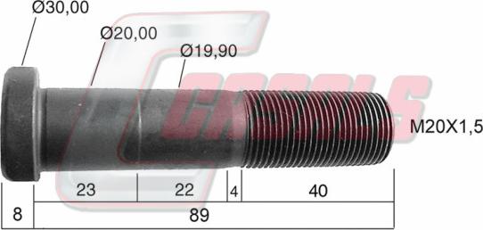 Casals 21248 - Riteņa stiprināšanas skrūve www.autospares.lv