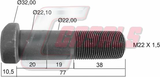 Casals 21223 - Riteņa stiprināšanas skrūve www.autospares.lv